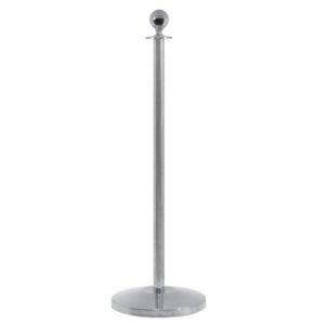 Poteau file d'attente avec cordon, en inox
