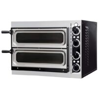 Four à pizza électrique mécanique acier inox Basic 2/40 GLASS & LIGHT