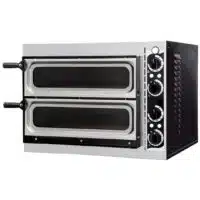 Four à pizza électrique mécanique acier inox Basic 2/40 GLASS & LIGHT