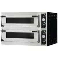 Four à pizza électrique mécanique acier inoxydable TRAYS 44 GLASS