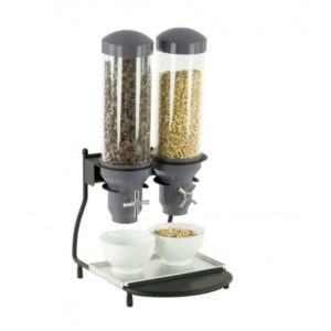 Distributeur de céréales 2 tubes, L 300 x P 390 x H 640 mm