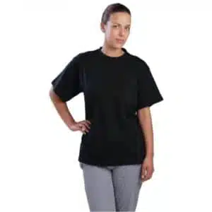 Tee-shirt mixte noir coton
