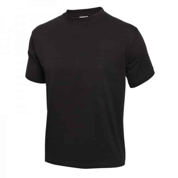 Tee-shirt noir, 100 % coton, taille : Large - Extra Large