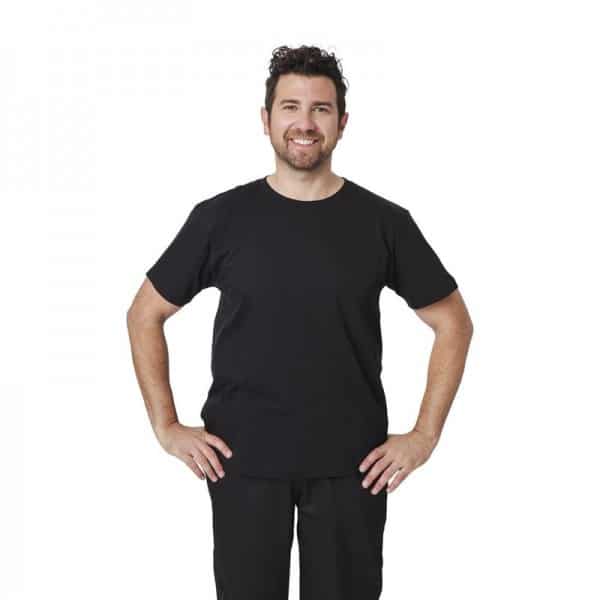 Tee-shirt unisexe noir, 100% coton