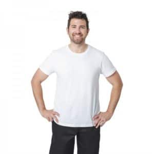 Tee-shirt mixte blanc coton