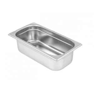 Bac gastronorme 1/2 AISI 304, 14,4 litres, L 325 x P 265 x H 200 mm