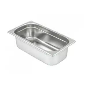 Bac gastronorme 1/2 AISI 304, 14,4 litres, L 325 x P 265 x H 200 mm
