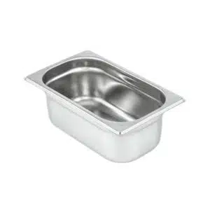 Bac gastronorme 1/3 AISI 304, 9 litres, L 325 x P 176 x H 200 mm