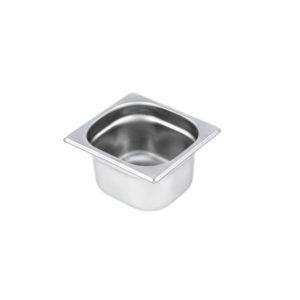 Bac gastronorme 1/6 AISI 304, 2,1 litres, L 265 x P 162 x H 100 mm