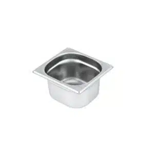 Bac gastronorme 1/6 AISI 304, 2,1 litres, L 265 x P 162 x H 100 mm