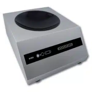Wok induction monophasé, puissance 5000 W, L 410 x P 510 x H 210 mm
