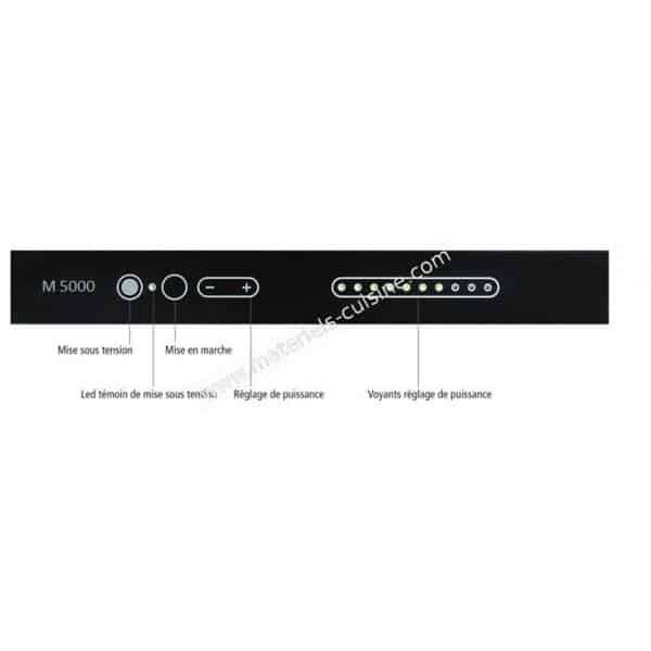 Induction EASYFIT 1 feu sous vitro existante, monophasé générateur déporté, avec bandeau de commande, puissance 5000 W
