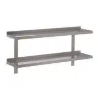 Étagère professionnelle inox cuisine sur crémaillère pleine P 300 mm