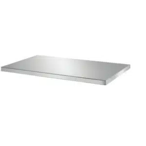 Dessus inox AISI 304, central, profondeur 600 mm