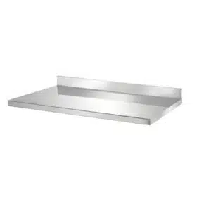 Dessus inox AISI 304, adossé, profondeur 700 mm