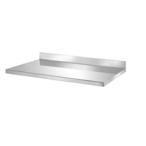 Dessus inox AISI 304, adossé, profondeur 800 mm