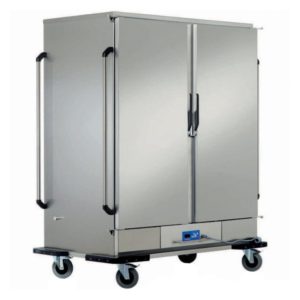 Armoire chauffante glissière emboutie, en inox, capacité 2 x 22 GN2/1