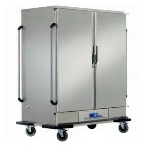 Armoire chauffante glissière emboutie, en inox, capacité 2 x 22 GN2/1