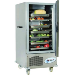 Armoire réfrigérée glissière démontable, en inox, capacité 12 x GN2/1