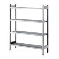 Casier à batterie inox avec étagères pleines