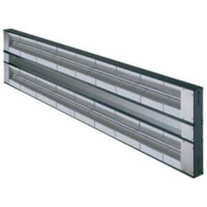 Rampe chauffante double infrarouge glo-ray double sans éclairage