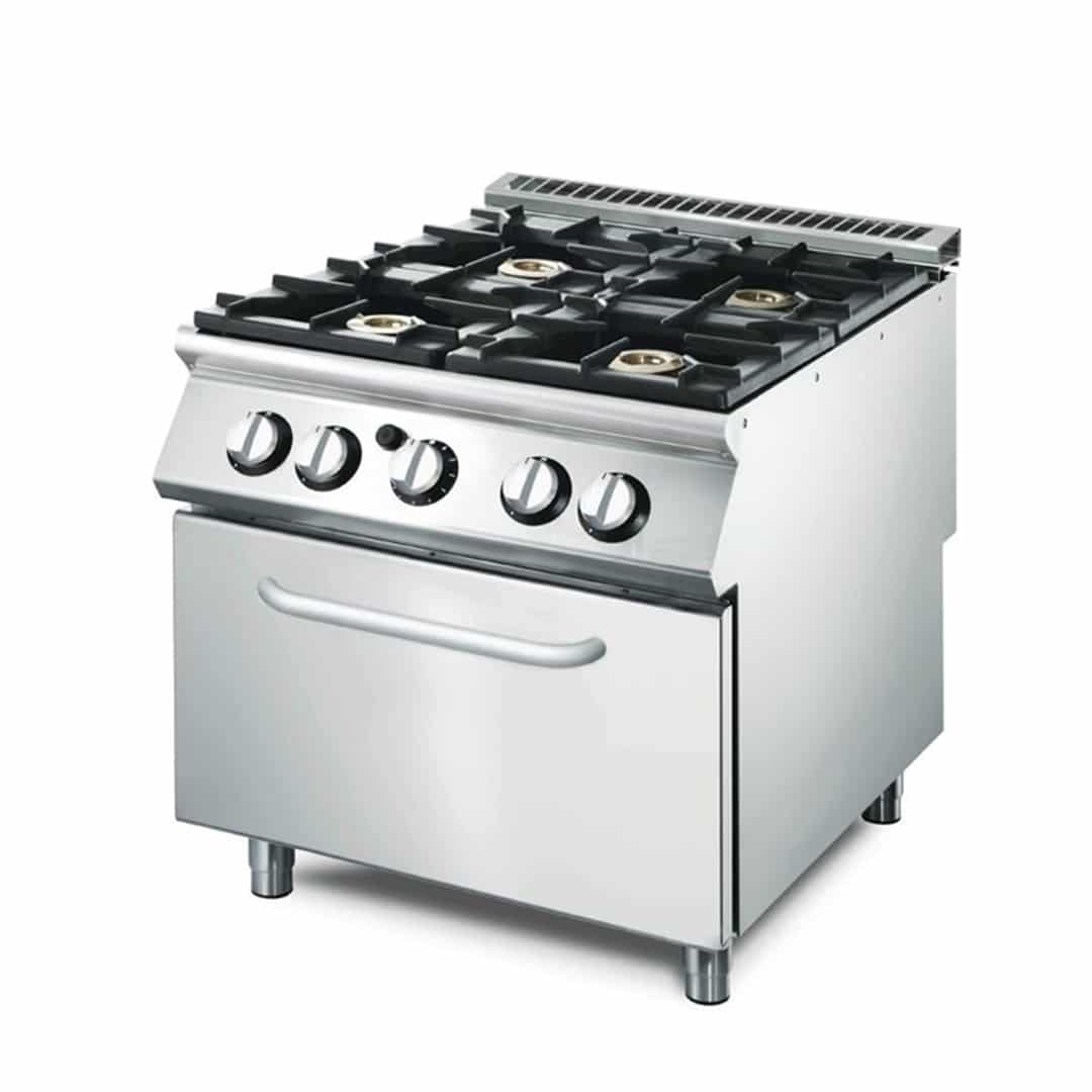 Fourneau gaz 4 feux sur four