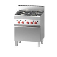 Fourneau 4 feux sur four gaz