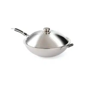Wok inox pour induction, diamètre Ø: 360, hauteur 180 mm