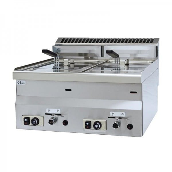 Friteuse à poser inox 2 x 8 L