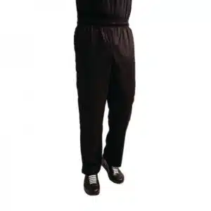 Pantalon de cuisine mixte noir
