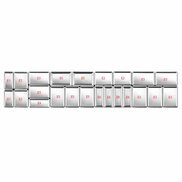 Plats inox pour vitrines réfrigérées profondeur 820 mm, plat charcutier B7
