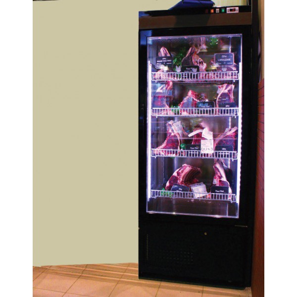 Cave de maturation pour viande,1 porte et côtés vitrés, 1 kW