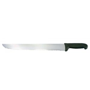 Couteaux poisson lame crantée, manche ABS noir 3 rivets