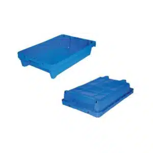 Bac de criée bleu avec système de drainage, capacité 15 litres