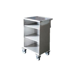 Desserte pour sac d'emballage poissonnerie, en inox AISI 304