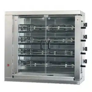 Rôtissoire électrique vérticale, 4 broches, en inox AISI 304, 13.2 kW
