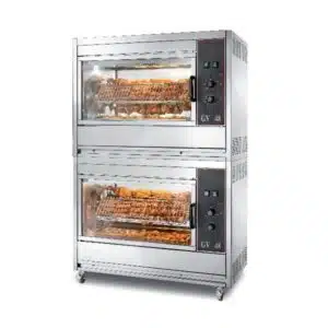 Rôtissoire électrique ventilée traversante, 8/10 broches, en inox, 13.4 kW