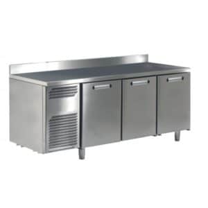 Meuble arrière réfrigéré sur groupe logé avec loqueteau, profondeur 700 mm, 2 portes