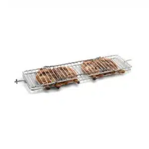 Broche cage produit plats (morceaux de poulets, brochettes) pour combiné de cuisson autonome