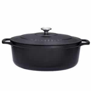 Cocotte ovale en fonte emaillée, capacité 4 litres