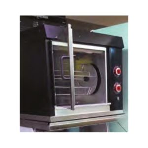 Rôtissoire électrique ventilée 4 broches, 16/20 poulets, 3,3 Kw