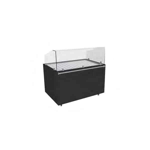 Vitrine à pizza ouverte dessus en pierre de lave, 3 Kw