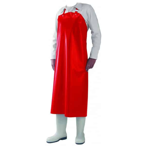 Tablier rouge de laboratoire en polyurethane 30/100