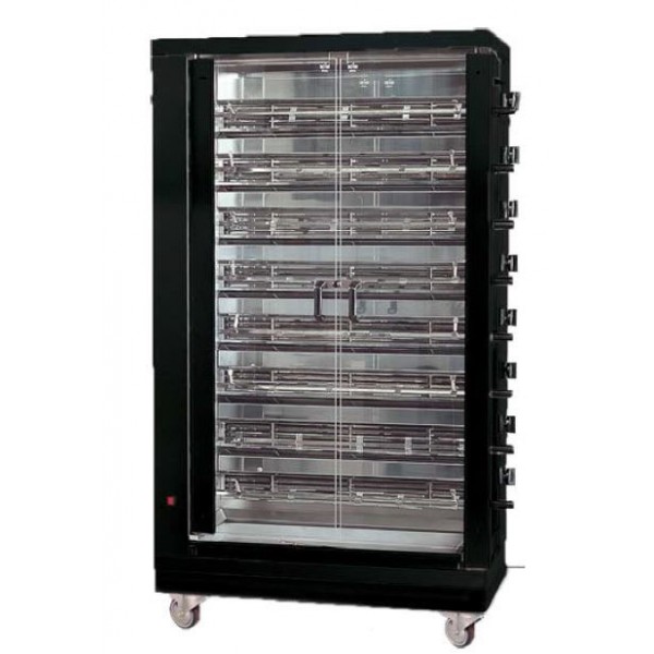 Rôtissoire électrique verticale 48 poulets 8 broches 38.4 kW