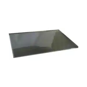 Plaque pâtissière en inox, bords pincés