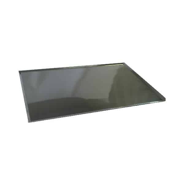 Plaque pâtissière en inox, bords pincés