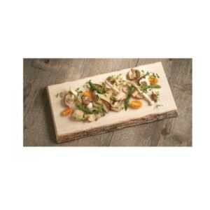 Plateau rectangulaire en mélamine, imitation bûche, sans pied