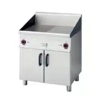 Plancha électrique sur meuble placard fermé, gamme 700, inox AISI 304, 5.55 kW