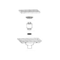 Caniveau monobloc sortie verticale inox