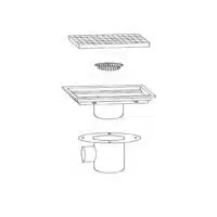 Caniveau de sol inox professionnel avec cuvette réglable